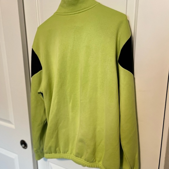 PUMA Rebel Fleece Half-Zip Sharp Green Blue Medium Vintage Outdoor Comfort - Picture 4 of 4